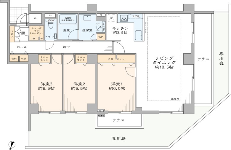 3LDK+ＳIC(間取)